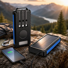 IP65 Solar Power Bank with Built-in Cables & Wireless Charging| HIGH CAPACITY POWER BANK thumbnail 3