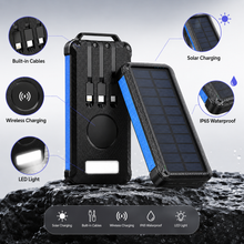 IP65 Solar Power Bank with Built-in Cables & Wireless Charging| HIGH CAPACITY POWER BANK thumbnail 2